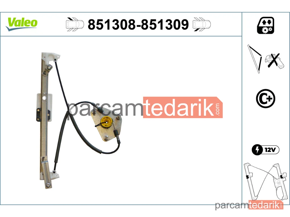851308 | Cam Krikosu Arka (Sol) — VW Golf VII, VW Golf VII Variant, VW Golf Alltrack VII Variant